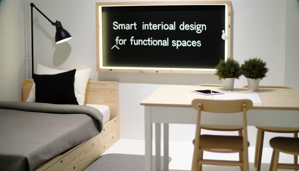 Functional interior design space with smart furniture solutions